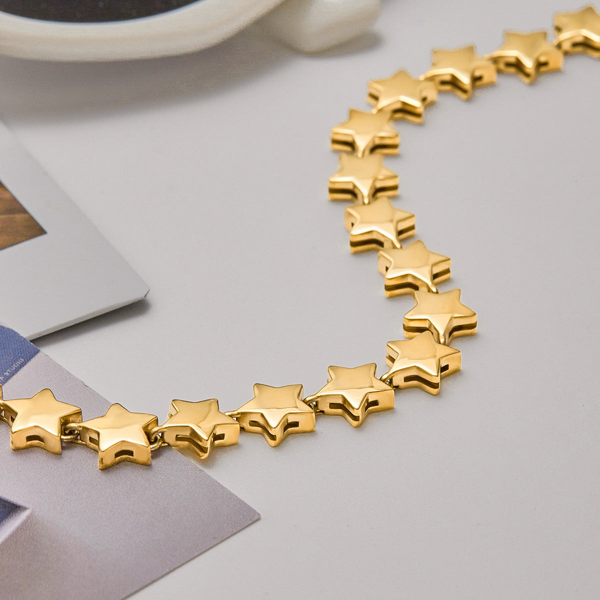 Starry charm bracelet styled for beach or poolside summer wear_MiFJewelry