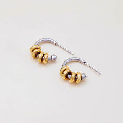 Durable fade-resistant spiral hoop earrings with lifetime color guarantee