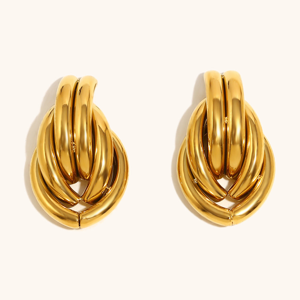 Eterna Knot Hoop Earrings
