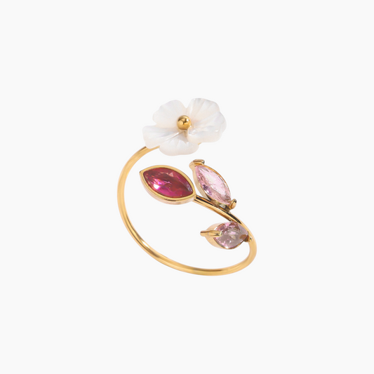 Blossom Vine Gem Ring