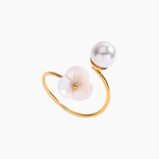 Petal Pearl Bloom Ring