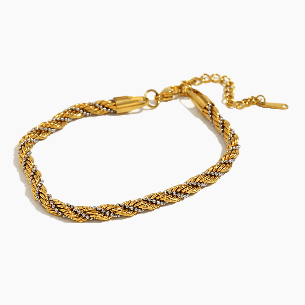 Aqua Halo Chain Bracelet - mifjewelry