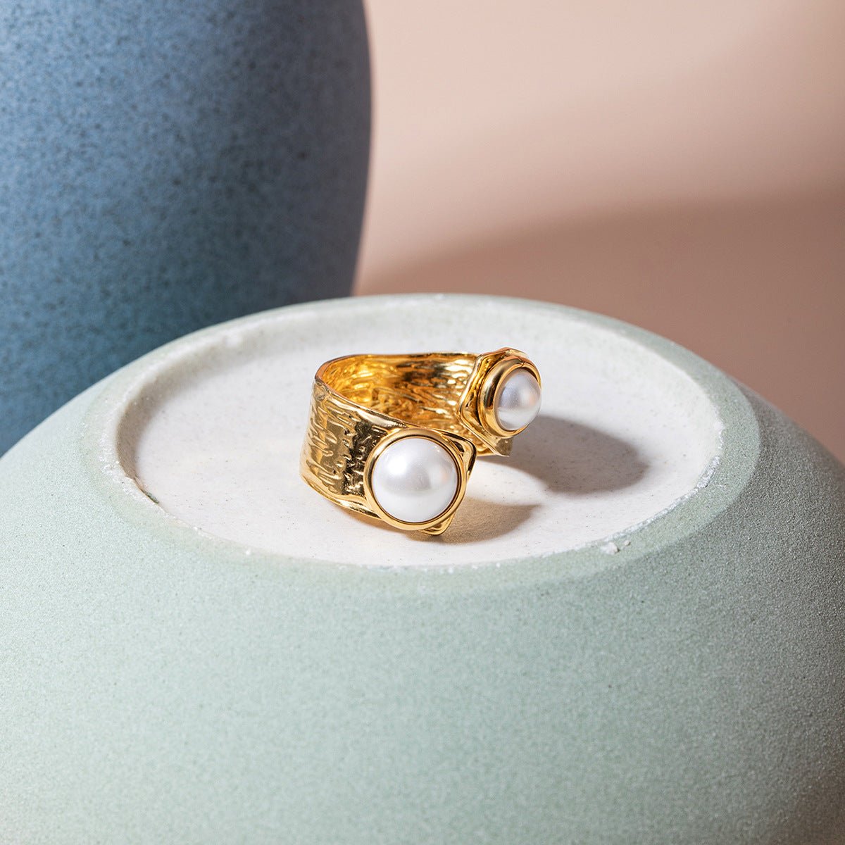 Aurelia Twin Pearl Ring - mifjewelry