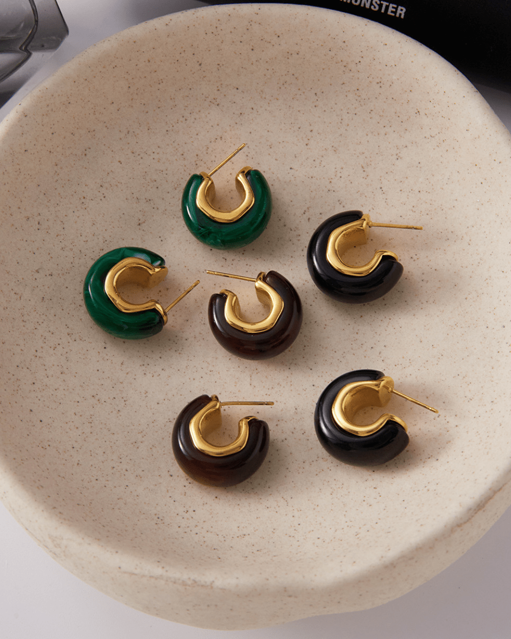 Aurora Bold Hoop Earrings – Black - mifjewelry