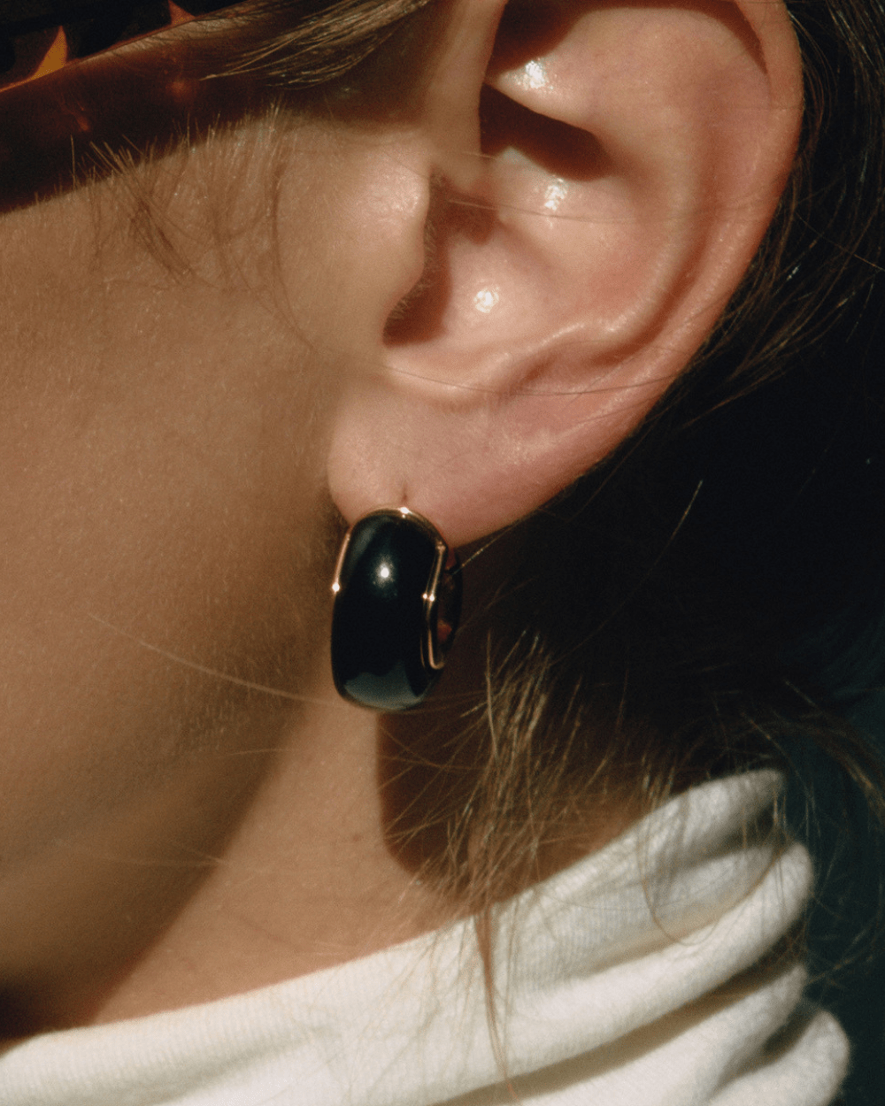 Aurora Bold Hoop Earrings – Black - mifjewelry