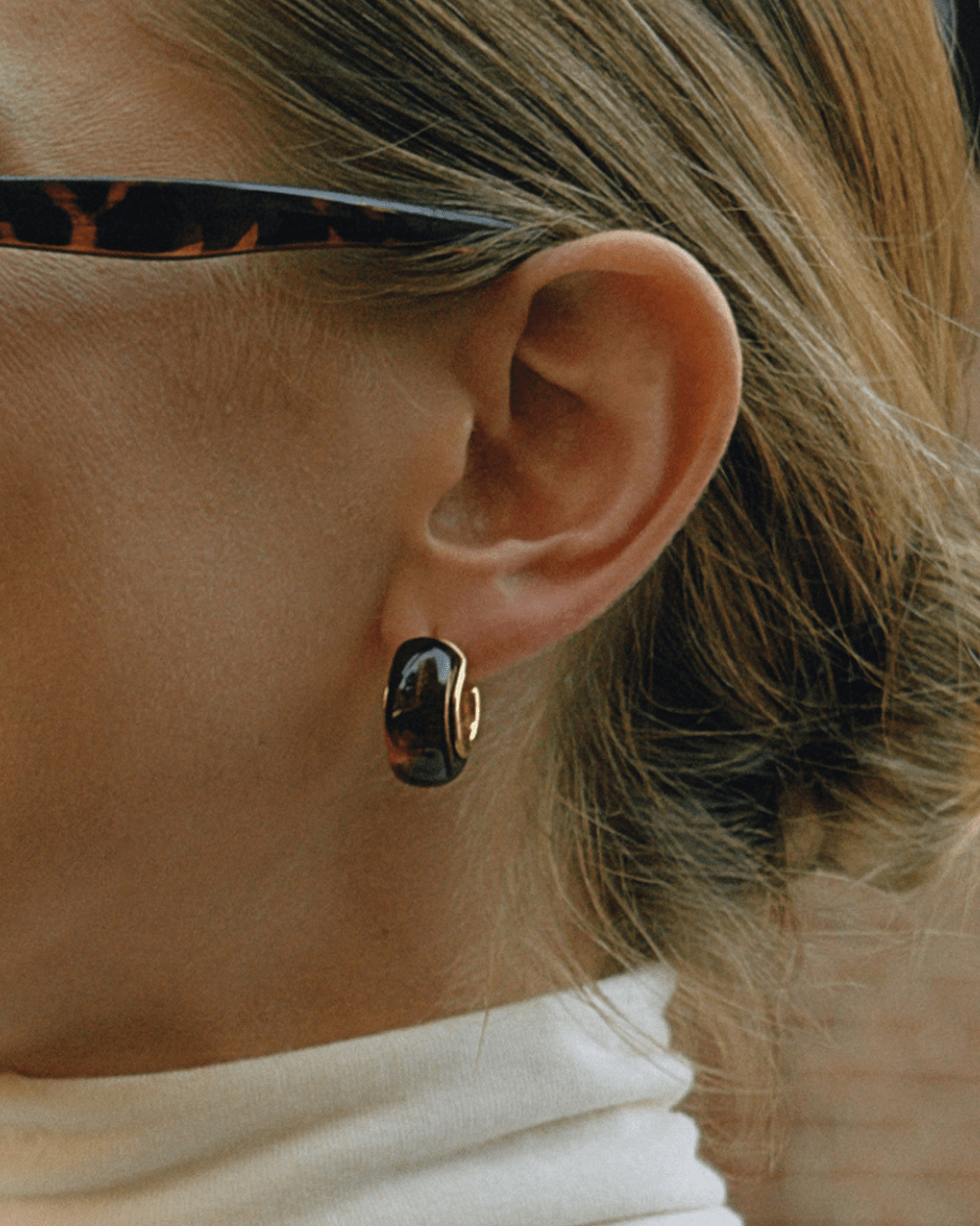 Aurora Bold Hoop Earrings – Brown - mifjewelry