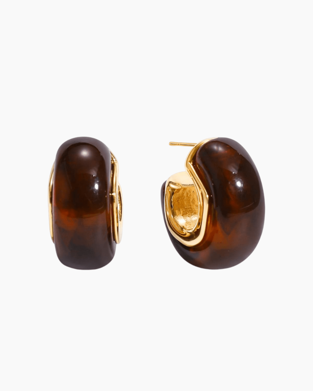 Aurora Bold Hoop Earrings – Brown - mifjewelry