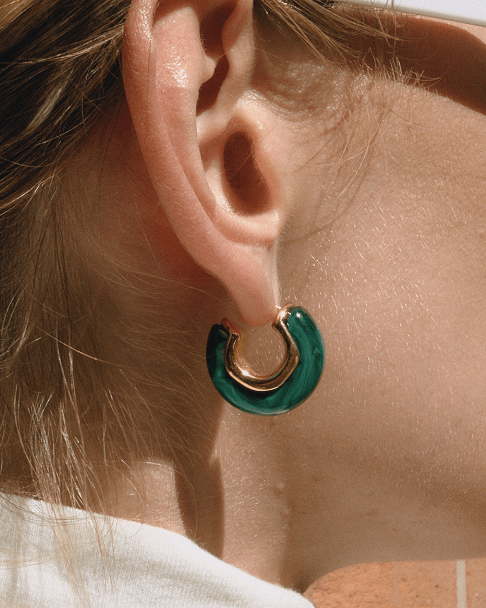 Aurora Bold Hoop Earrings – Green - mifjewelry