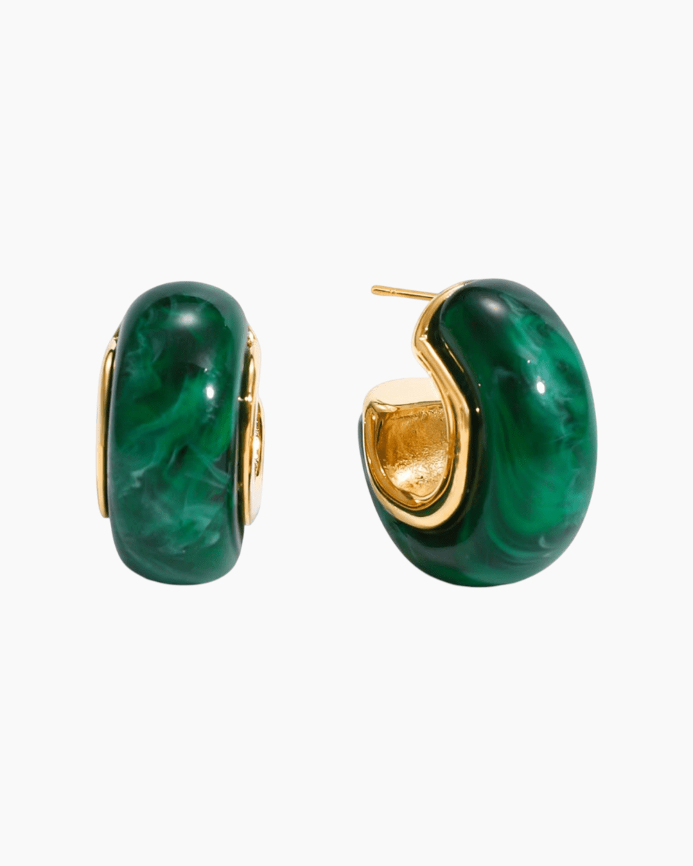 Aurora Bold Hoop Earrings – Green - mifjewelry