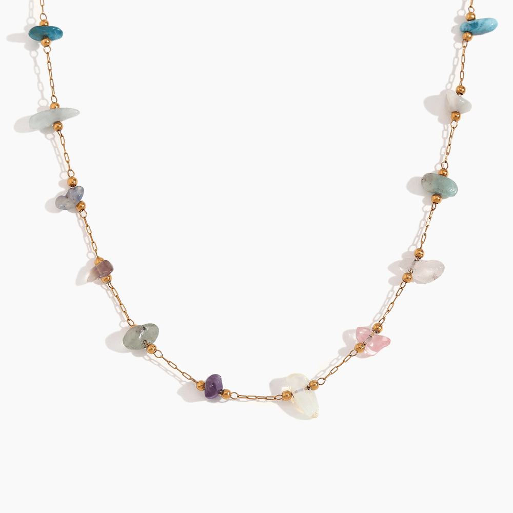 Aurora Pebble Pendant Necklace - mifjewelry