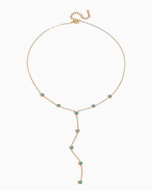 Azure Drop Y Necklace - mifjewelry