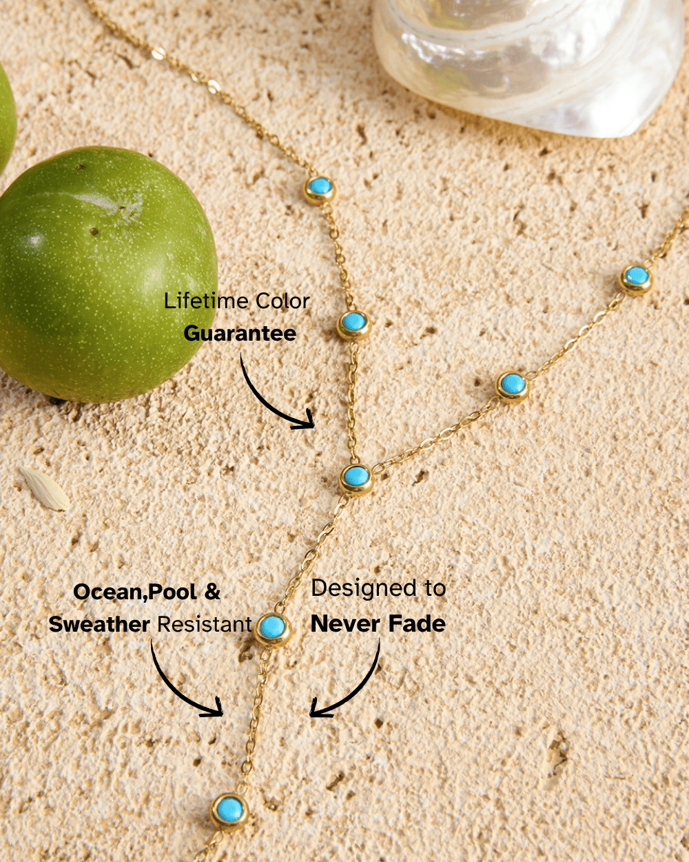 Azure Drop Y Necklace - mifjewelry