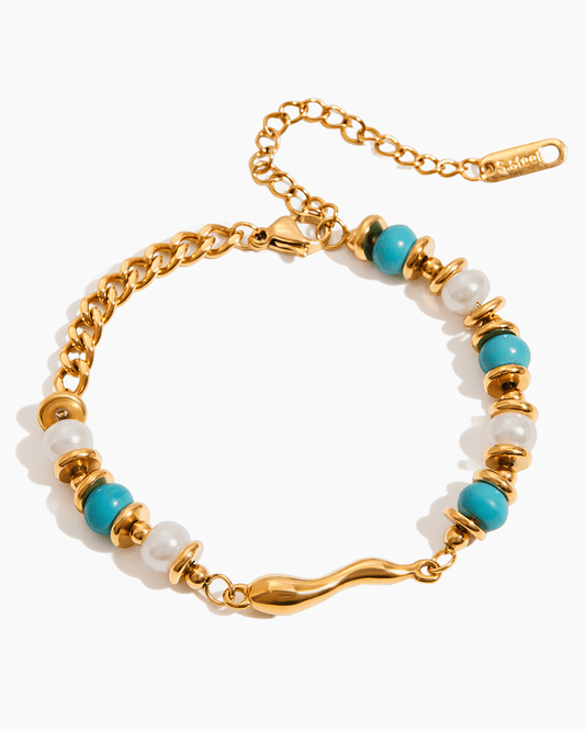 Azure Ripple Pearl Bracelet - mifjewelry