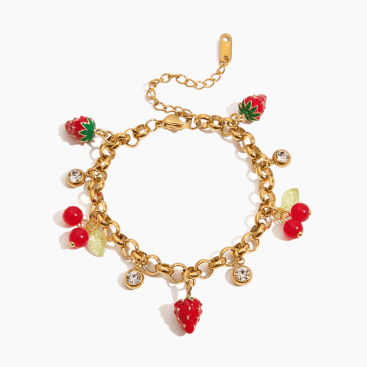 Berry Bloom Charm Bracelet - mifjewelry