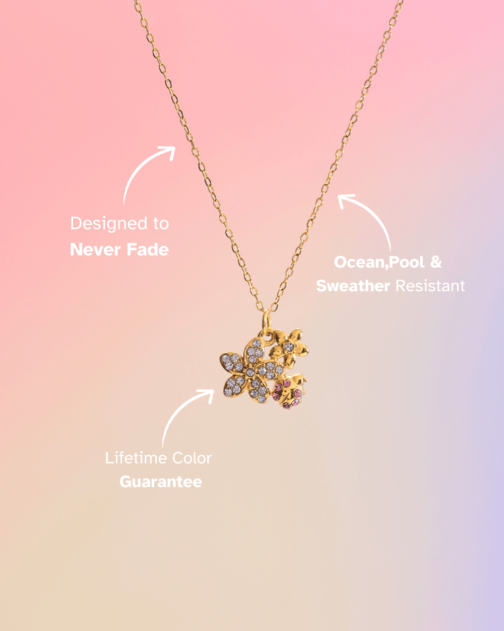 Bloom & Ladybug Necklace - mifjewelry