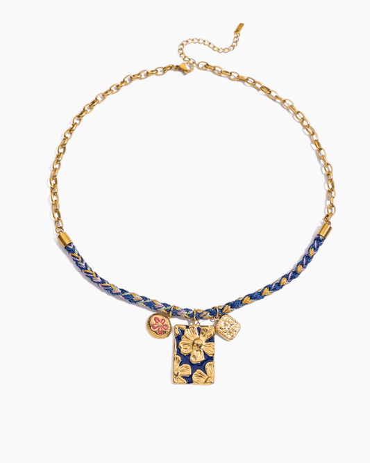 Bloomfield Charm Braided Necklace - mifjewelry