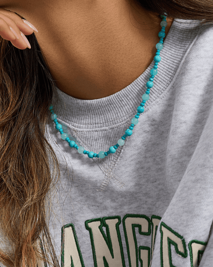 Blue Tide Gradient Beaded Necklace - mifjewelry