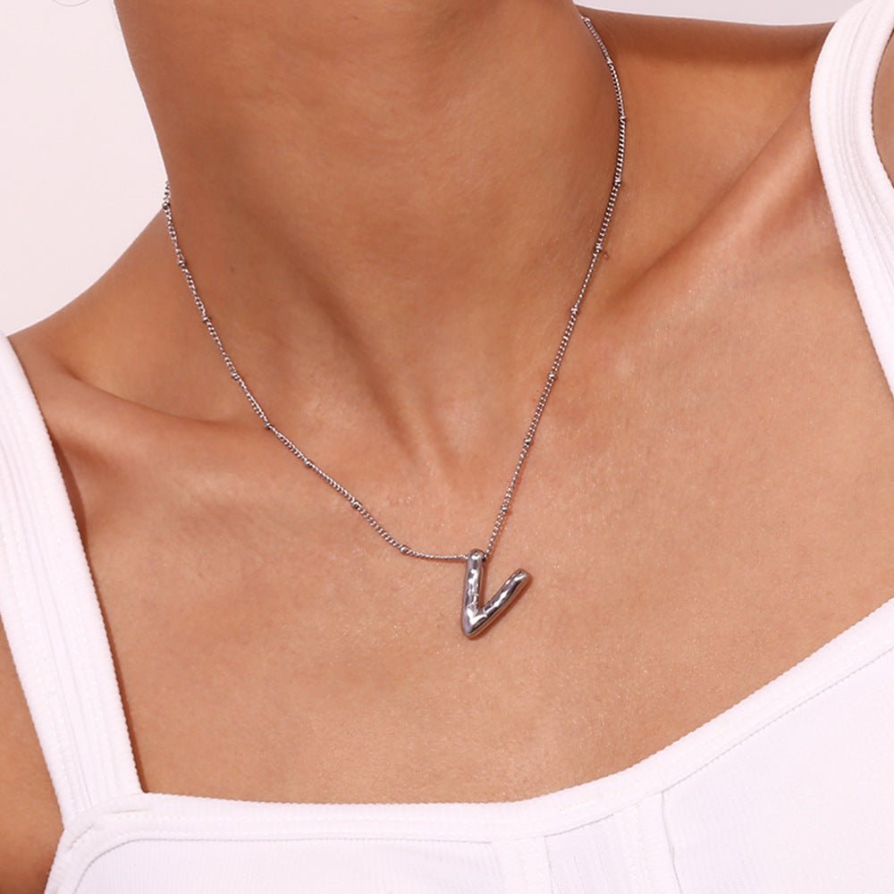 Bold Initial Pendant Necklace - mifjewelry