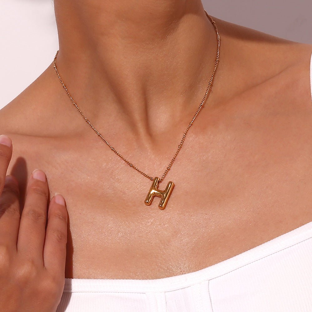 Bold Initial Pendant Necklace - mifjewelry