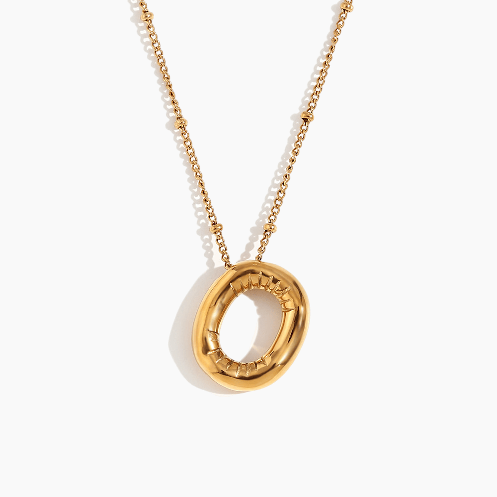 Bold Initial Pendant Necklace - mifjewelry