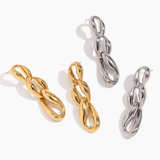 Bold Link Chain Drop Earrings - mifjewelry