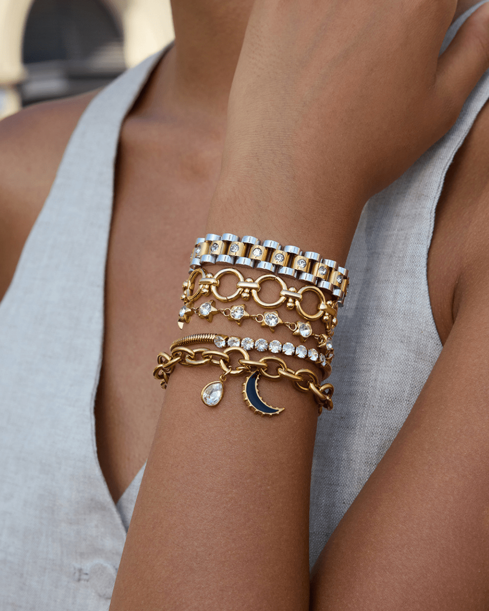 Bold Link Loop Bracelet - mifjewelry