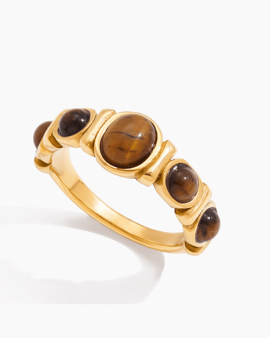 Brown Gemstone Ring - mifjewelry