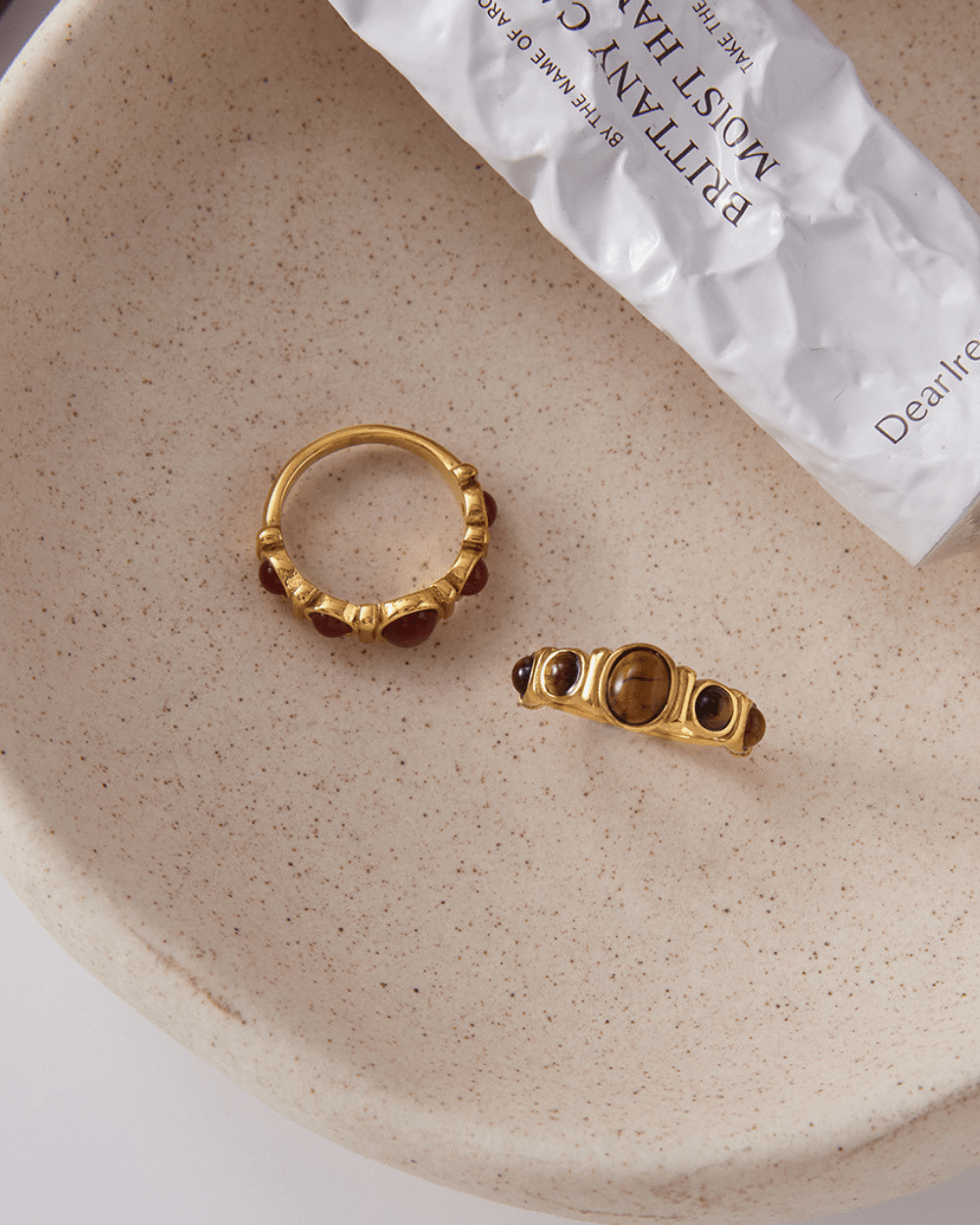Brown Gemstone Ring - mifjewelry