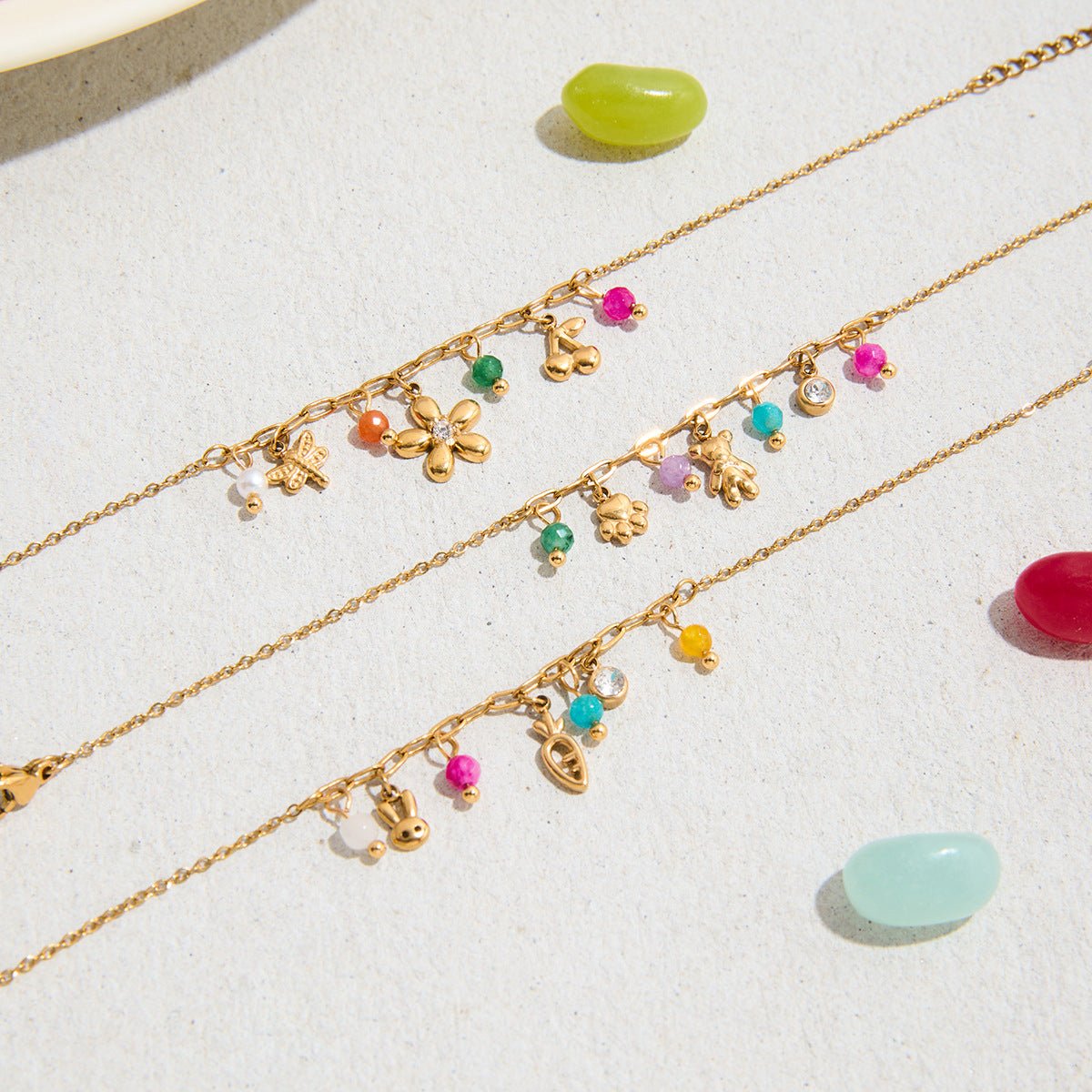 Bunny Garden Charm Bracelet - mifjewelry
