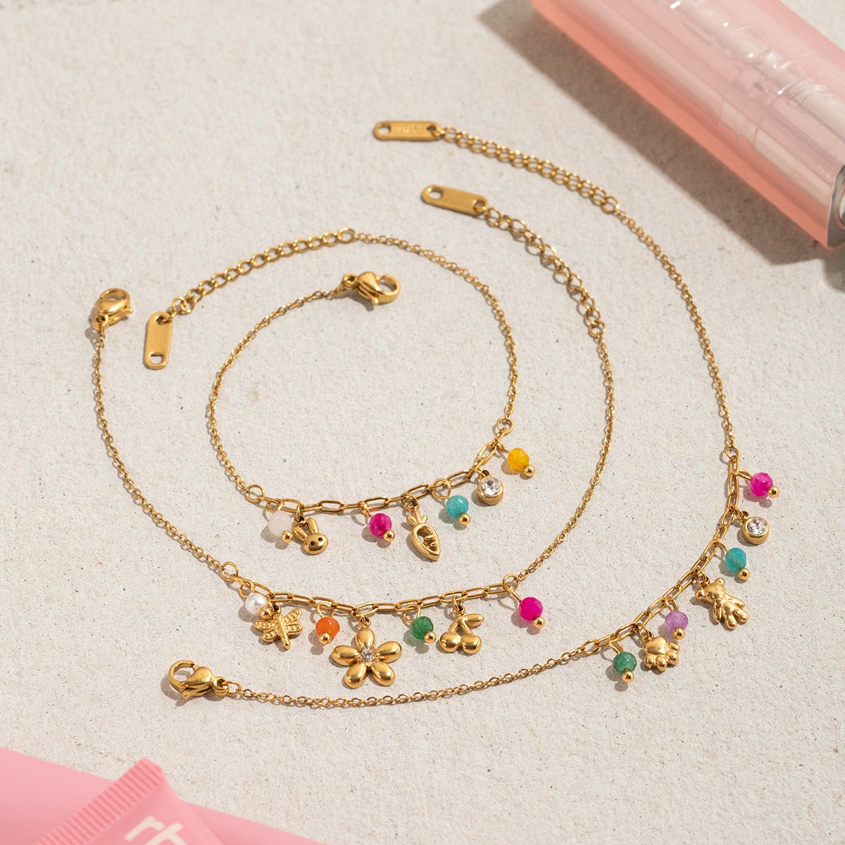 Bunny Garden Charm Bracelet - mifjewelry