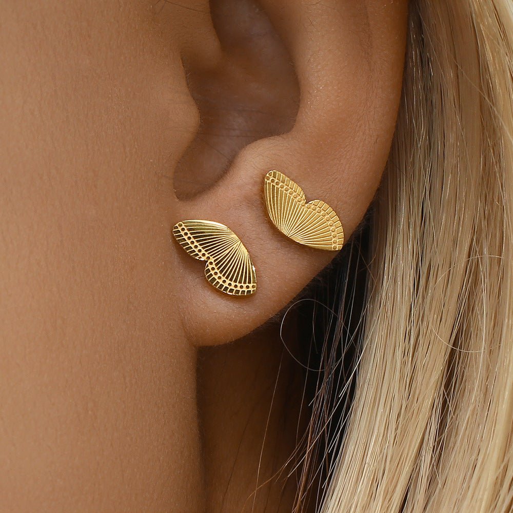 Butterfly Wing Stud Earrings - mifjewelry