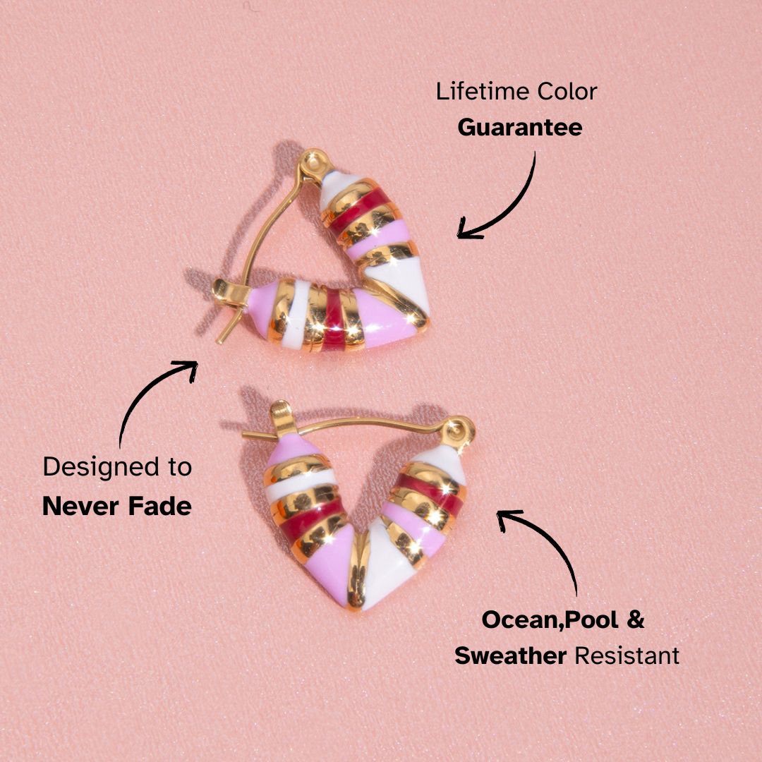 Candy Shell Hoop Earrings - mifjewelry
