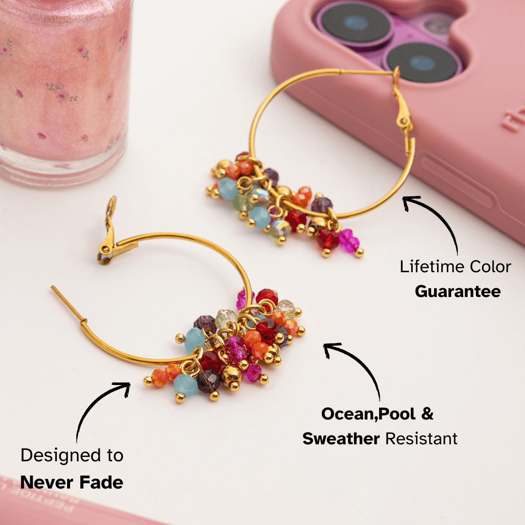 Carnival Drops Hoop Earrings - mifjewelry