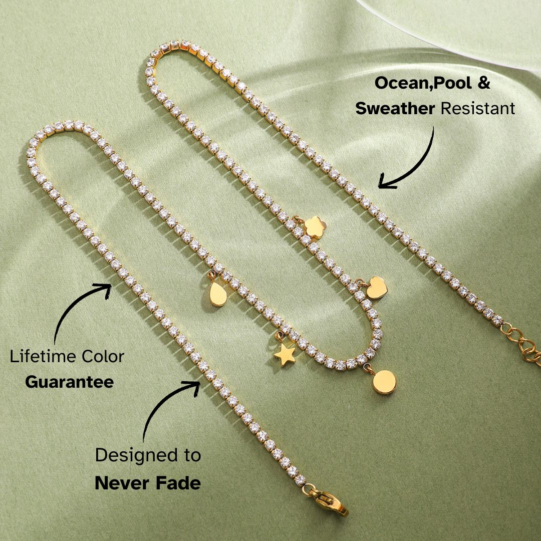 Celeste Icons Charm Tennis Necklace - mifjewelry