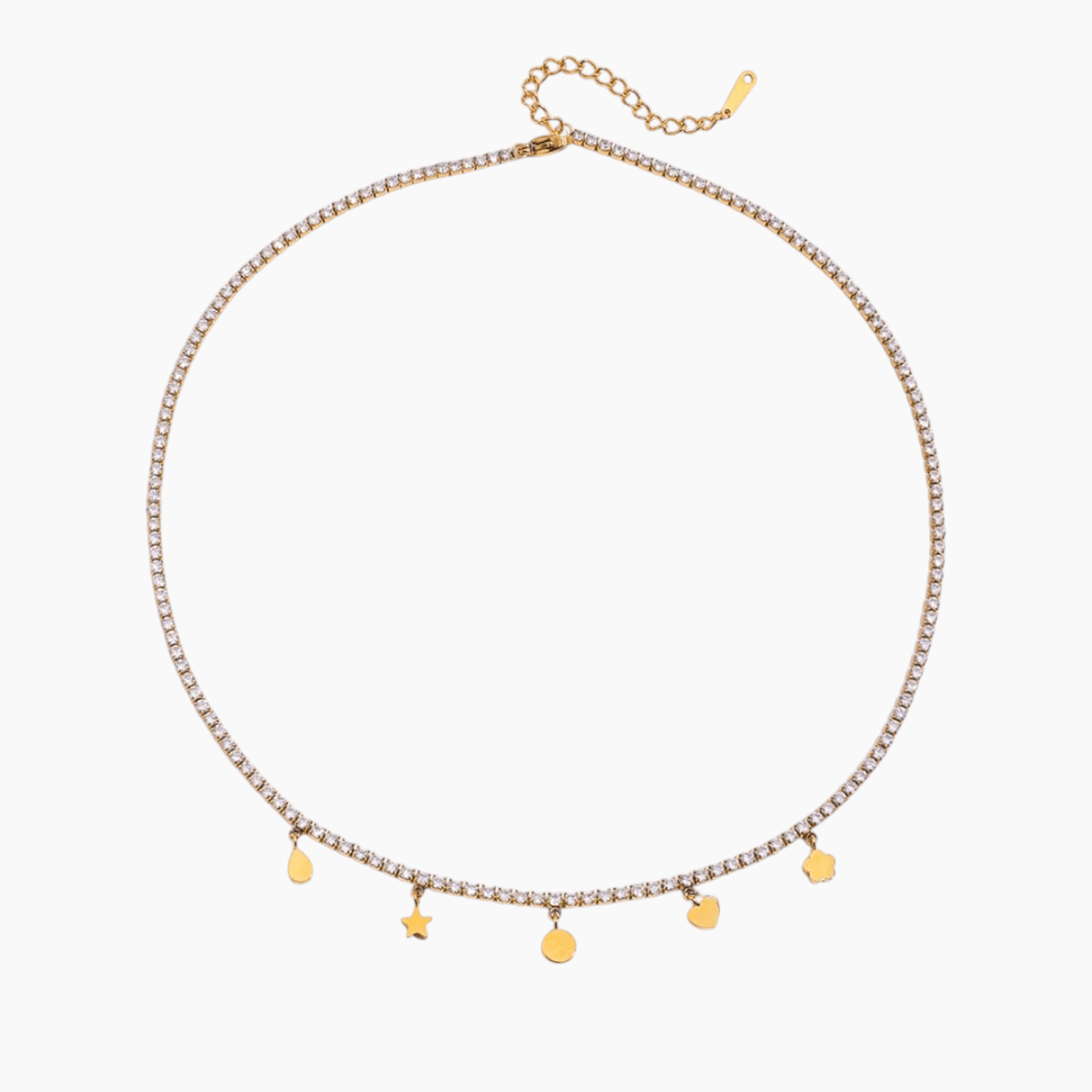 Celeste Icons Charm Tennis Necklace - mifjewelry