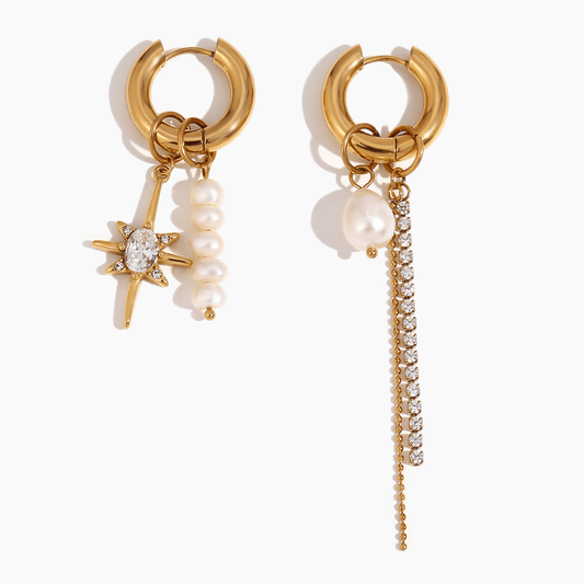 Celestial Pearl Mismatched Earrings - mifjewelry