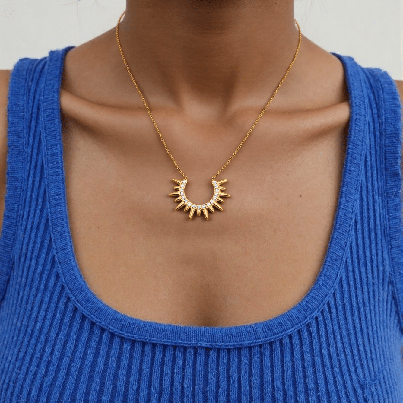 Celestial Sunburst Pendant Necklace - mifjewelry