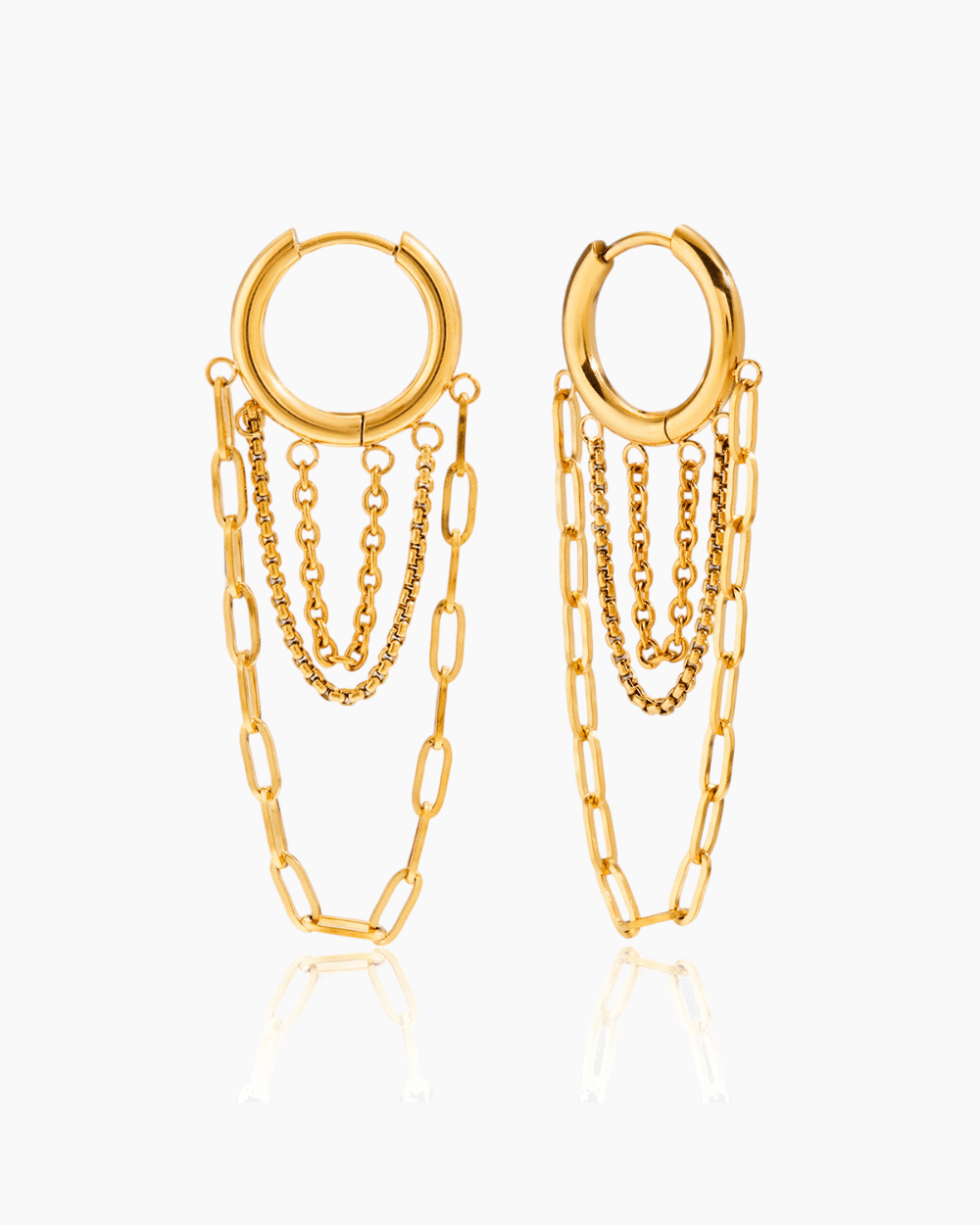 Chainfall Hoop Earrings - mifjewelry