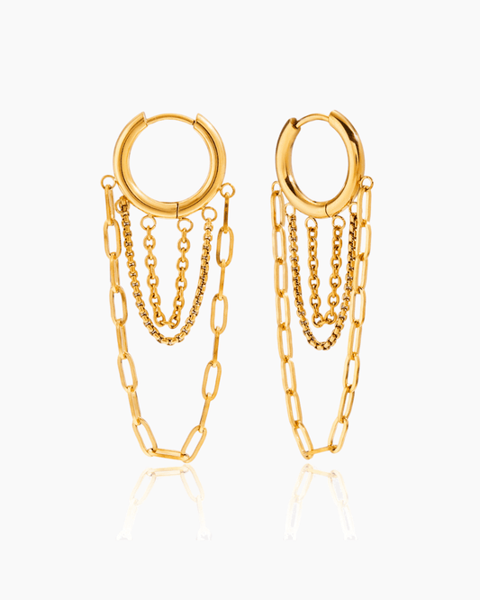 Chainfall Hoop Earrings - mifjewelry