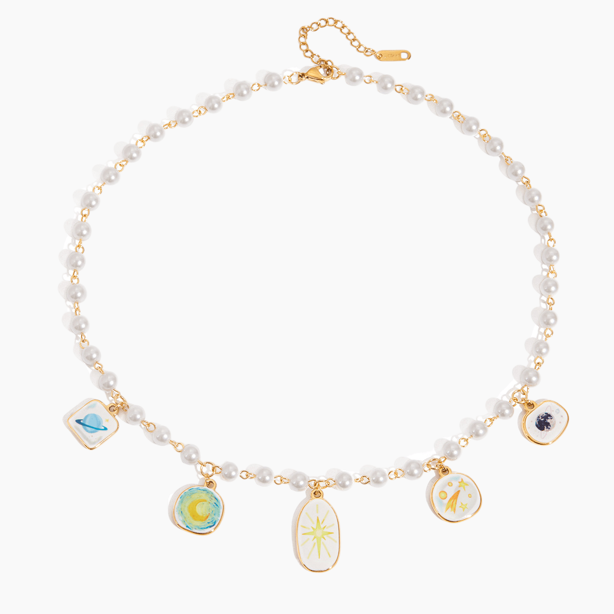 Cosmic Pearl Planet Necklace - mifjewelry