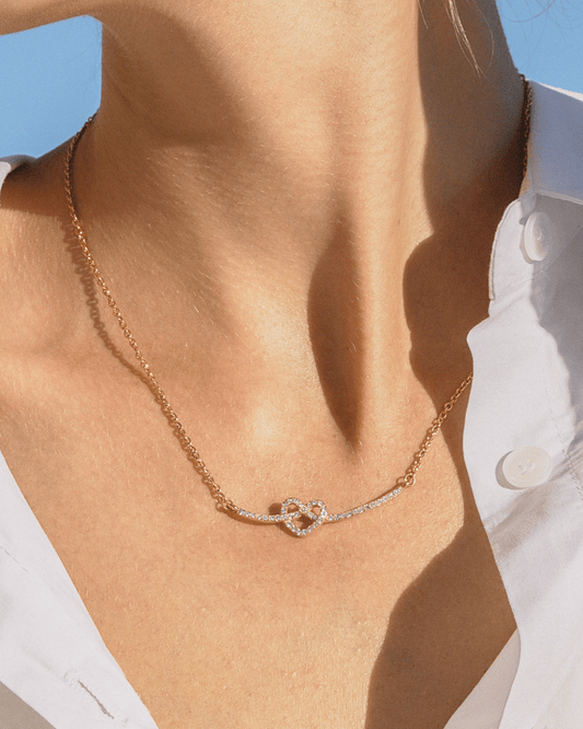 Crystal Double Heart Pendant Necklace - mifjewelry