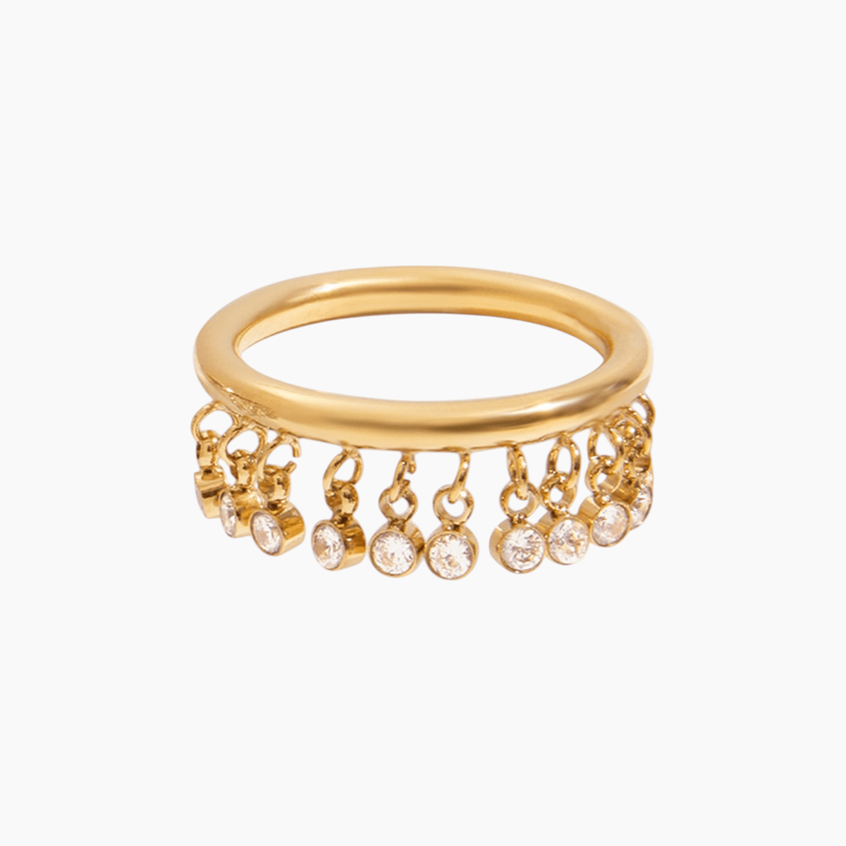 Crystal Fringe Ring - Golden - mifjewelry
