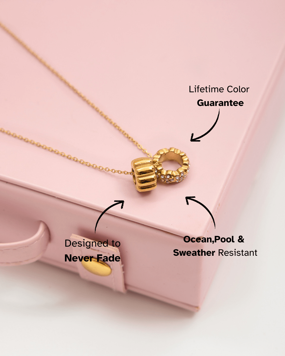Crystal Ring Charm Necklace - mifjewelry