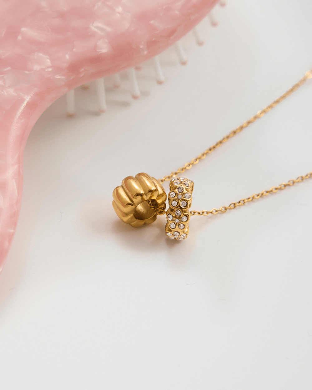 Crystal Ring Charm Necklace - mifjewelry