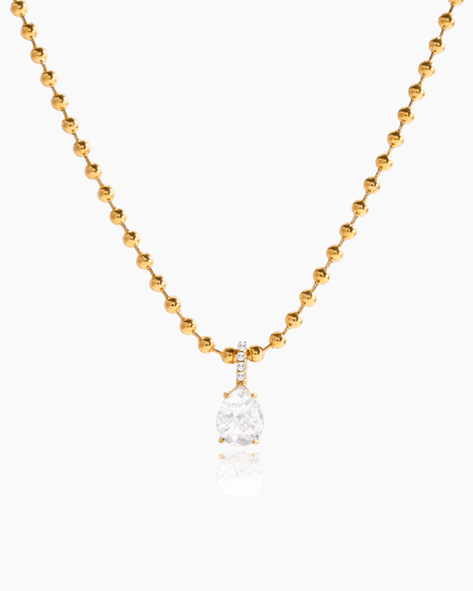 Crystal Teardrop Pendant Necklace - mifjewelry