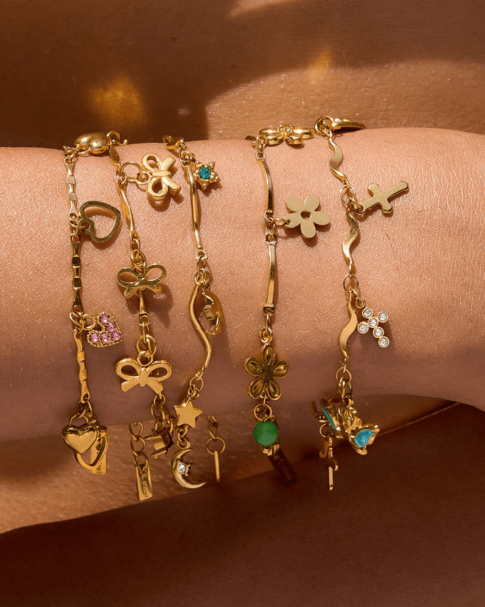 Dainty Bows Charm Bracelet - mifjewelry