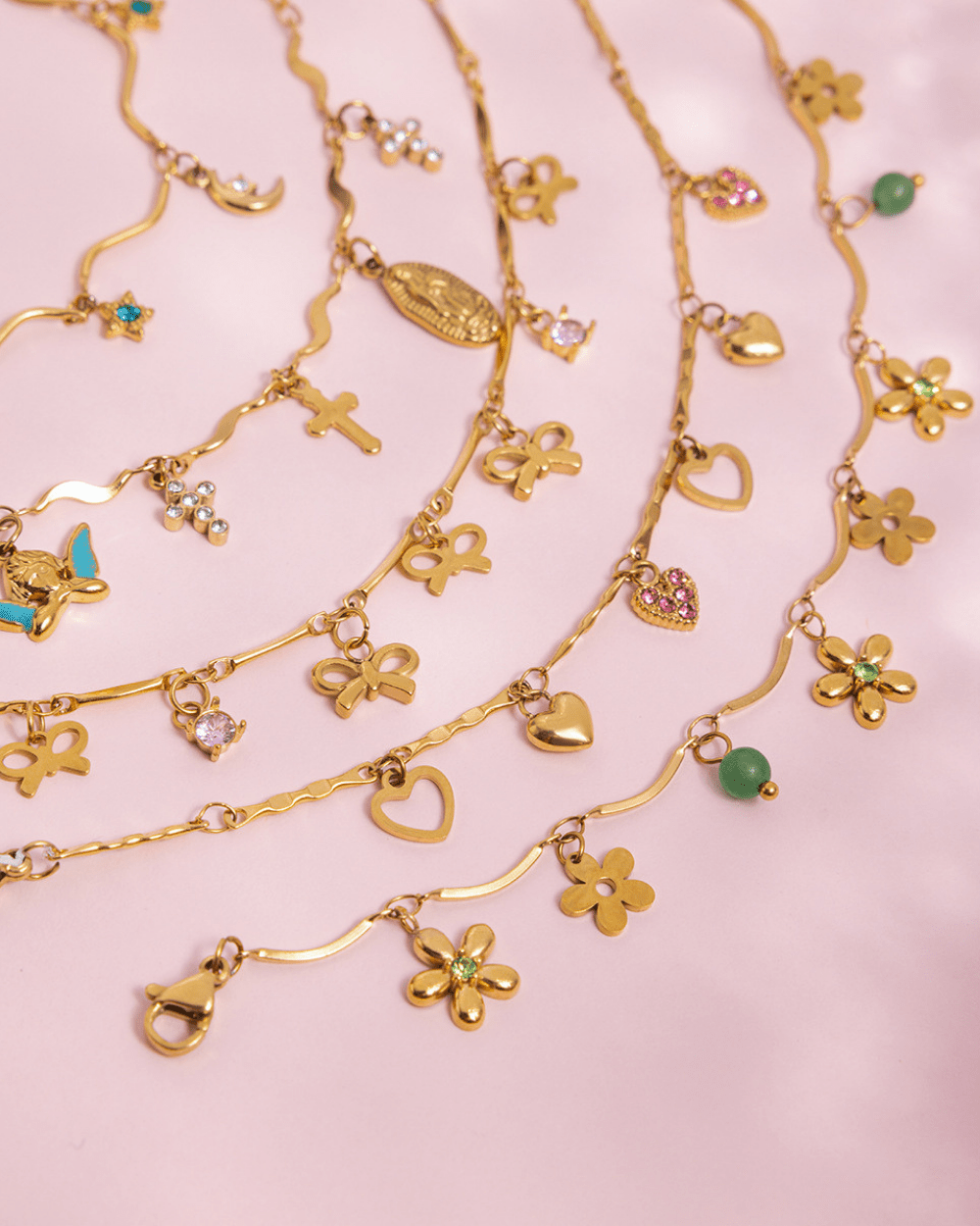 Dainty Bows Charm Bracelet - mifjewelry