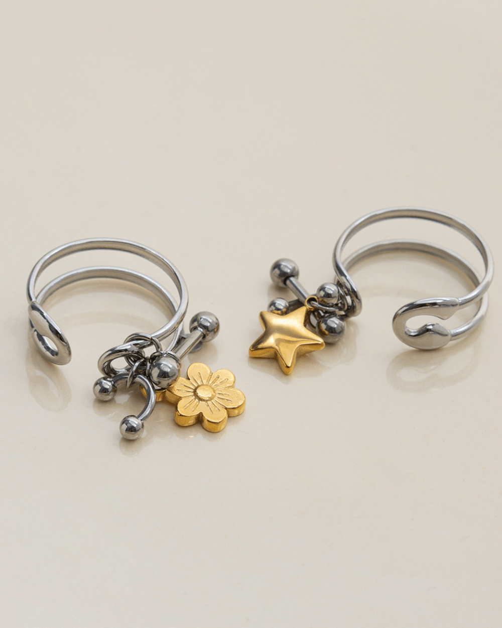 Daisy Dangle Adjustable Ring - mifjewelry