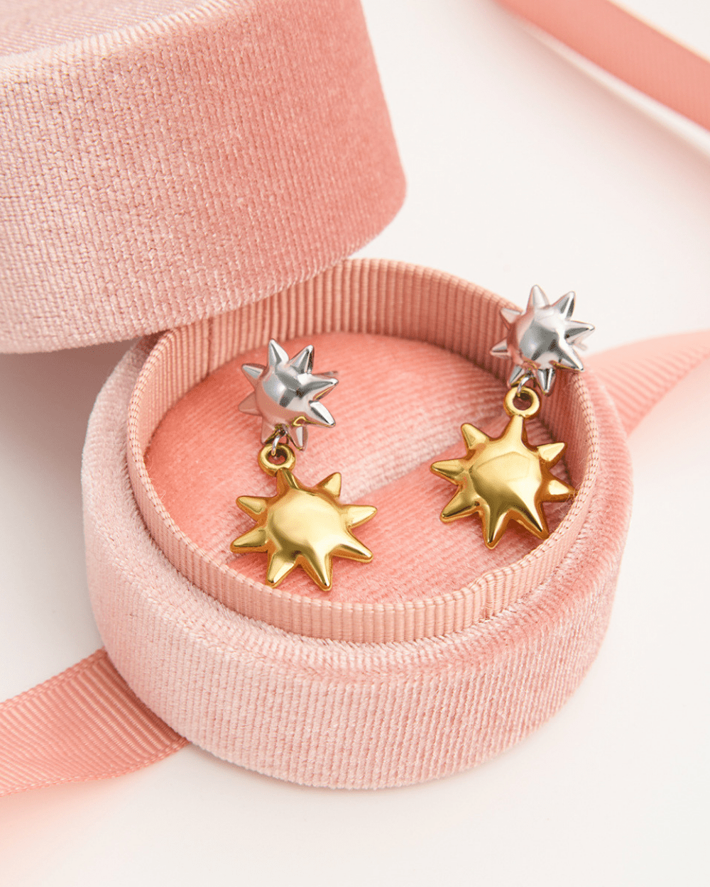 Dual Star Drop Earrings - mifjewelry