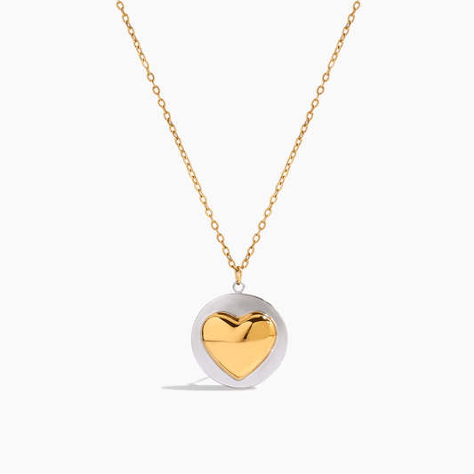 Duo Heart Glow Pendant Necklace - mifjewelry